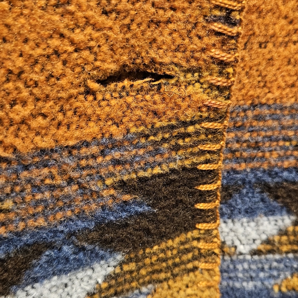 Rhonda Stark Southwestern Aztec Wool Full Length Cardigan Jacket Coat Ovrsized S - Picture 7 of 8